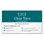 Eye Doctor Optometrist Office Glasses Icon マグネット名刺 (正面)