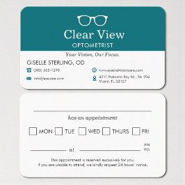 Eye Glass Office Appointment Reminder 名刺