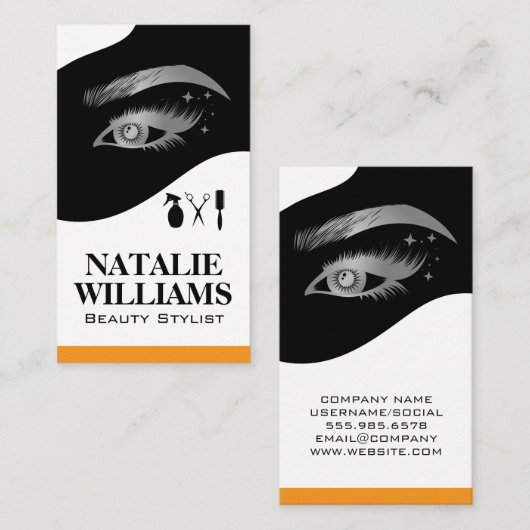 Eye Lash and Brow | Womens Beauty 名刺 (正面/裏面)