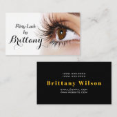 Eye Lashes Extensions Makeup Artist Cosmetologist 名刺 (正面/裏面)