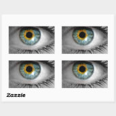 Eye looks to Viewerコンセプトマクロ 長方形シール (シート)