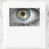 Eye looks to Viewerコンセプトマクロ 長方形シール (バッグ)