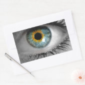 Eye looks to Viewerコンセプトマクロ 長方形シール (封筒)