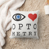 Eye Love Heart Optometry - 視力検査表 クッション (ブランケット)