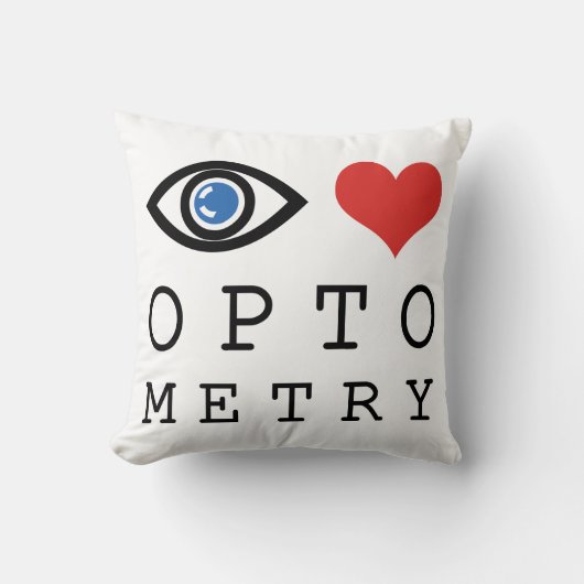 Eye Love Heart Optometry - 視力検査表 クッション (正面)