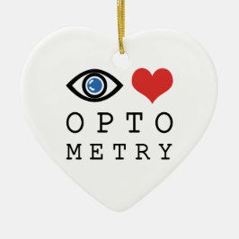 Eye Love Heart Optometry - 視力検査表 セラミックオーナメント