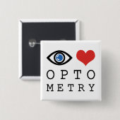 Eye Love Heart Optometry - 視力検査表 缶バッジ (正面&裏面)