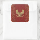 Eye of Horus – レッドレザーの金ゴールドワジェット スクエアシール (バッグ)