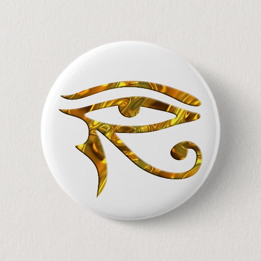 Eye Of Horus -金ゴールド 缶バッジ (正面)