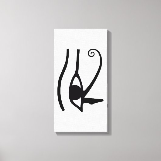 Eye of Horus – Anch – Lebensschlüssel –Hieroglyphs キャンバスプリント (正面)