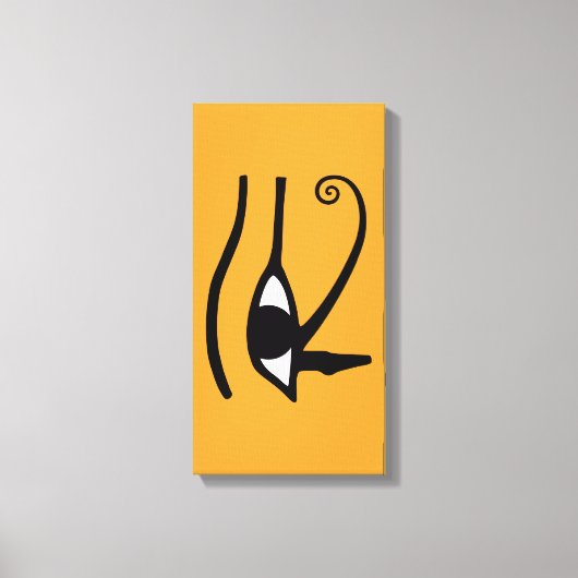 Eye of Horus – Anch – Lebensschlüssel –Hieroglyphs キャンバスプリント (正面)