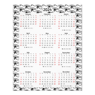 Eye Of Horus Egyptian Pattern 2024カレンダー フォトプリント