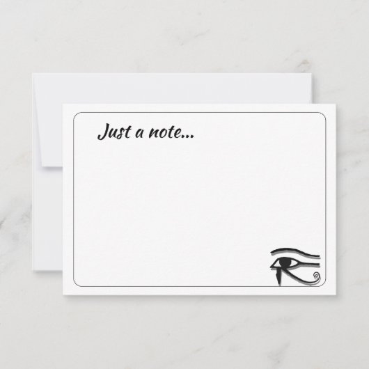 Eye Of Horus Egyptian Symbol Custom Just a Note ノートカード (正面)