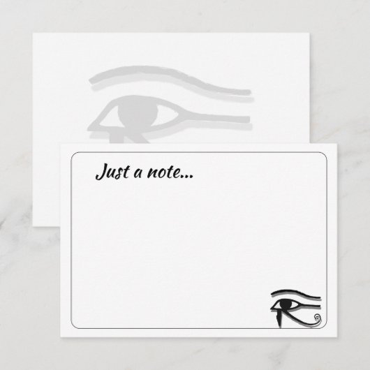 Eye Of Horus Egyptian Symbol Custom Just a Note ノートカード (正面/裏面)