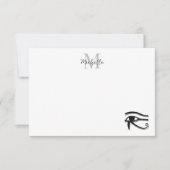 Eye Of Horus Egyptian Symbol Personalized Monogram ノートカード (正面)