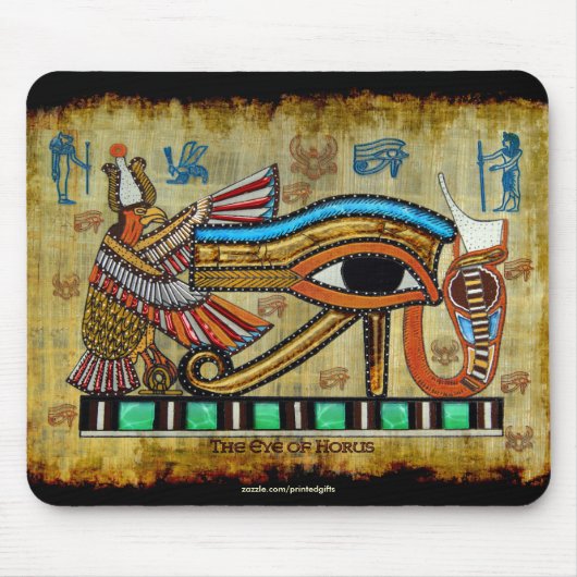 EYE OF HORUS, WADJETエジプトアートマウスパッド マウスパッド (正面)
