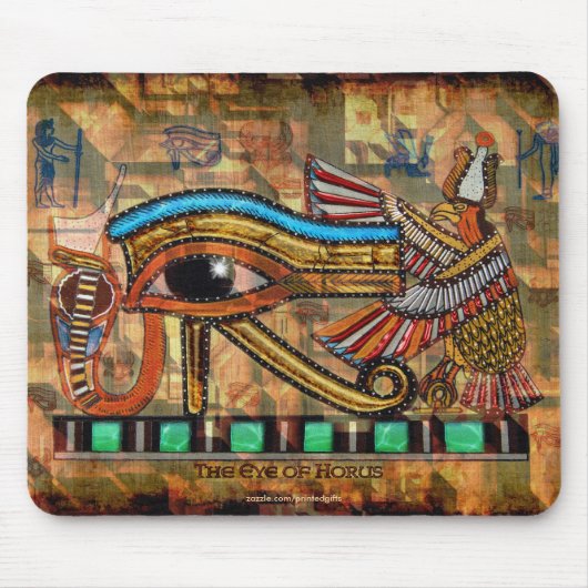 EYE OF HORUS, WADJETエジプトアートマウスパッド マウスパッド (正面)