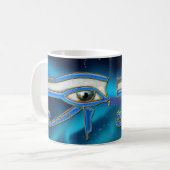 Eye of Horus Wadjetエジプトアートマグ コーヒーマグカップ (正面左)
