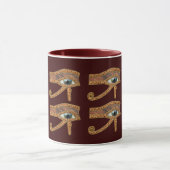 Eye of Horus Wadjetエジプトアートマグ マグカップ (中央)
