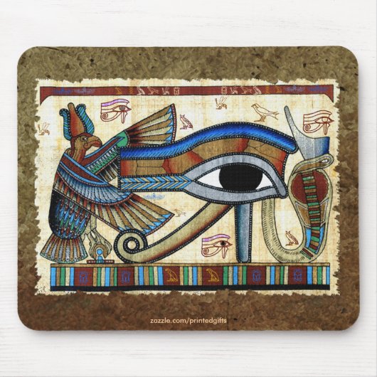 EYE OF HORUS, WADJETエジプトマウスパッド マウスパッド (正面)