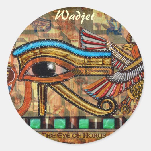 EYE OF HORUS Wadjetエジプト美術のシール ラウンドシール (正面)