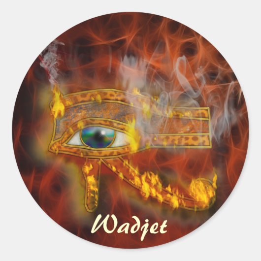 Eye of Horus Wadjetエジプト美術シール ラウンドシール (正面)