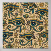 Eye of Horus Wall Art – エジプトの部族デザイン ポスター (正面)