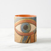Eye of Horus with Hieroglyphs Custom Spiritual  マグカップ (中央)