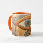 Eye of Horus with Hieroglyphs Custom Spiritual  マグカップ (正面左)