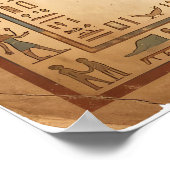 Eye of Horus with Hieroglyphs Egyptian Spiritual ポスター (角)