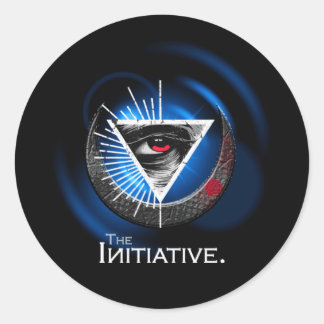 Eye of Initiativeブルーアートステッカー ラウンドシール