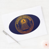 Eye of Providence 3 楕円形シール (封筒)