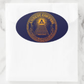 Eye of Providence 3 楕円形シール (バッグ)
