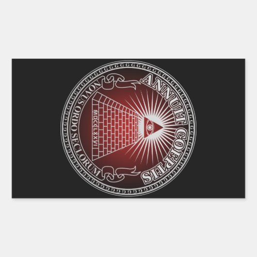 Eye of Providence 4 長方形シール (正面)