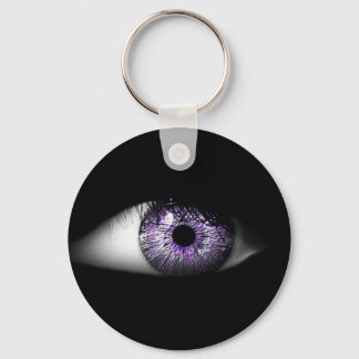 Eye of Purple Cute Cool Eyeball Design キーホルダー