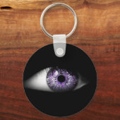 Eye of Purple Cute Cool Eyeball Design キーホルダー (正面)