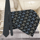 Eye Of Ra Horus Tie Armani Gray Black Tie ネクタイ