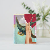 Eye of the Beholder, Abstract Digital Collage ポストカード (スタンド正面)