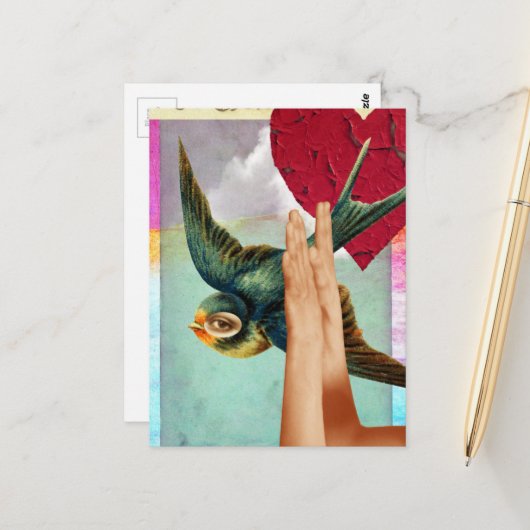 Eye of the Beholder, Abstract Digital Collage ポストカード (正面/裏面インサイチュ)