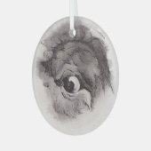 Eye of the Bison – Gaze Collection ガラスオーナメント (正面左)