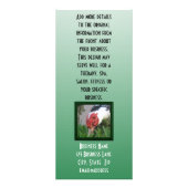 Eye of the Duckクローズアップ写真事業テンプレート ラックカード (裏面)