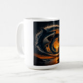 Eye of the Wave – サメのシュールな日没 コーヒーマグカップ (正面左)