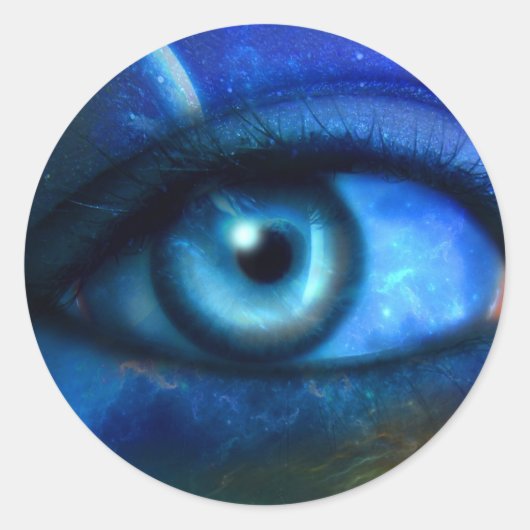 Eye on the Universeステッカー ラウンドシール (正面)
