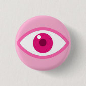 Eye See You Pink Button 缶バッジ (正面)