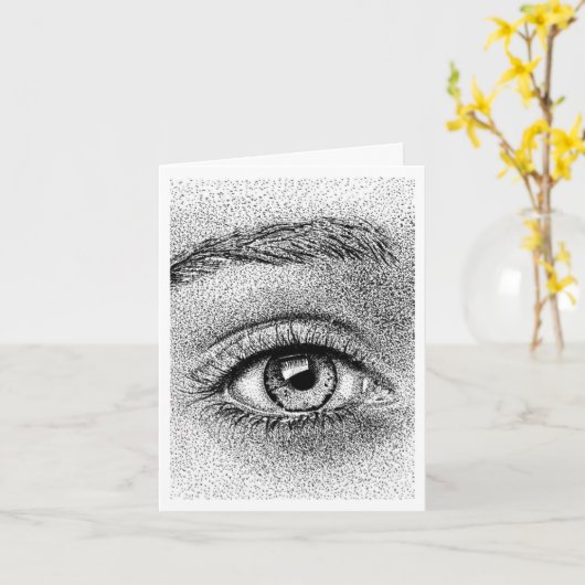 Eye   Study Ink Drawing ... card カード (黄色い花)
