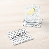 Eye Test Chart and Specs Fun Optician スクエアペーパーコースター (インサイチュ)