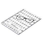 Eye Test Chart and Specs Personalised Optician ノートブック (左側)
