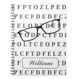 Eye Test Chart and Specs Personalised Optician ノートブック