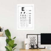 Eye Test Chart Poster Print Vision Test, Health ポスター (ホームオフィス)