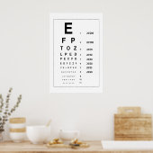 Eye Test Chart Poster Print Vision Test, Health ポスター (キッチン)